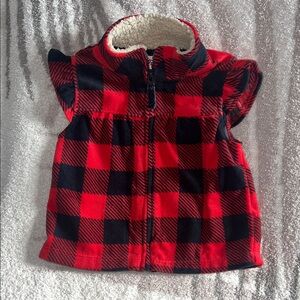 Buffalo Plaid Vest with Sherpa Lining NWT 9m